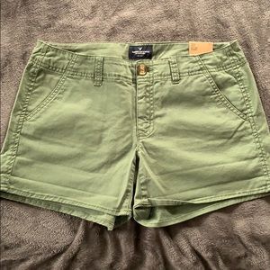 Olive American Eagle shorts